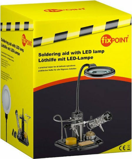 FixPoint 45241 Base with Magnifying Glass & Lamp Soldering Iron
