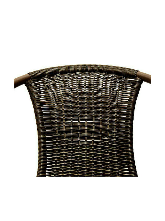 Outdoor-Stuhl Rattan Lydia Braun 53x58x77εκ.