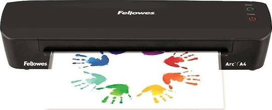 Fellowes Πλαστικοποιητής Arc Επιτραπέζιος Black για A4 80 microns