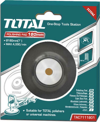 Total TAC7111801 Rubber Backing Pad Handheld Buffers & Polisher 180mm