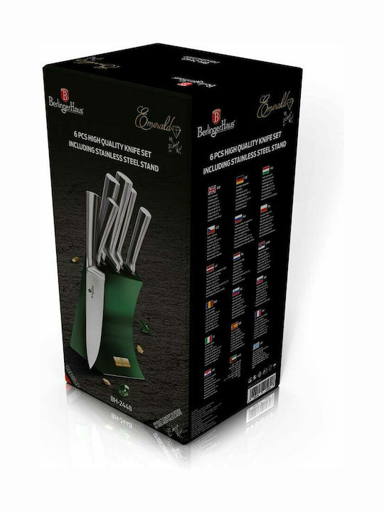 Berlinger Haus Knife Set with Block from Stainless Steel 6pcs