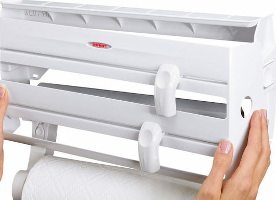 Leifheit Distribuitor de role Montat pe perete Plastică Albă 41.2x10x19.3cm 25771