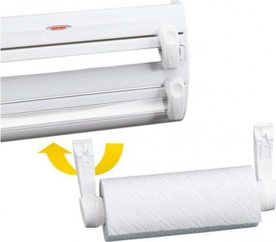 Leifheit Distribuitor de role Montat pe perete Plastică Albă 41.2x10x19.3cm 25771