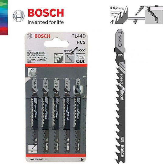Bosch T144D Jig Saw Blade for Wood 92mm Speed for Wood 2608630040