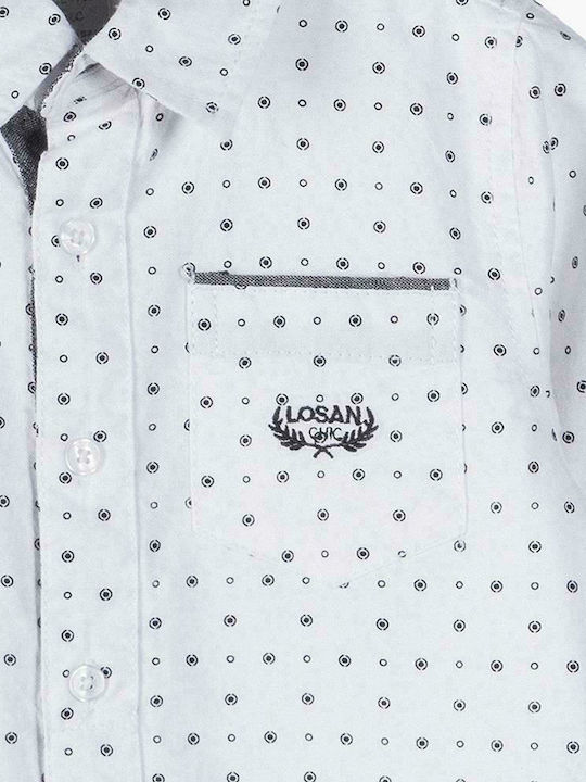 Losan Kids Polka Dot Shirt White 925-3791AA