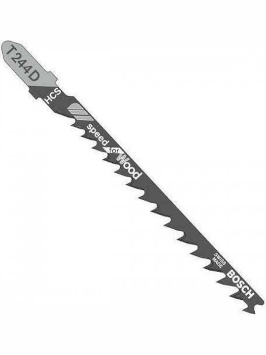 Bosch T244D Jig Saw Blade for Wood 75mm Speed for Wood 5pcs 2608630058