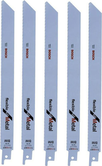 Bosch S1122EF Λάμες Σπαθοσέγας για Μέταλλο 225mm 5τμχ