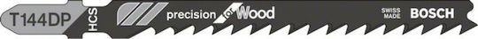 Bosch T144DP Jig Saw Blade for Wood 100mm Precision for Wood 5pcs 2608633A35