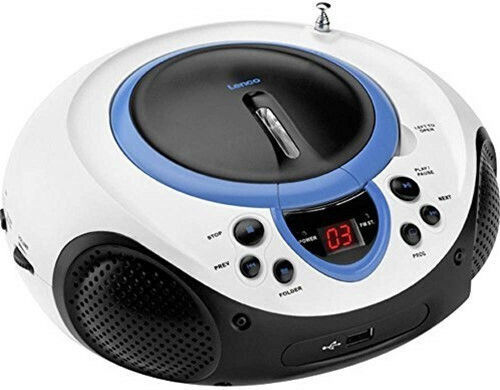 Lenco Φορητό Ηχοσύστημα USB με CD / MP3 / USB / Ραδιόφωνο σε Μπλε Χρώμα