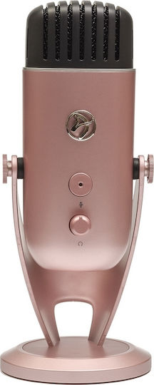 Arozzi Colonna Μικρόφωνο USB Επιτραπέζιο Rose Gold σε Ροζ Χρυσό Χρώμα