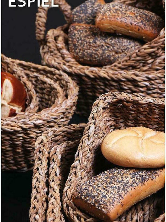 Espiel Bread Basket Wicker Brown 24x18x8cm