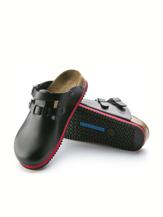 Birkenstock Kay SL Professional Δερμάτινα Ανατομικά Σαμπό Μαύρα
