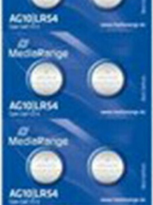 MediaRange Premium Alkaline Coin Cell AG10 Μπαταρίες LR54 1.5V 10τμχ