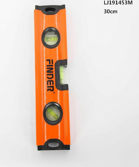 Finder 191453 Spirit Level Aluminum Magnetic 30cm with 3 Eyes