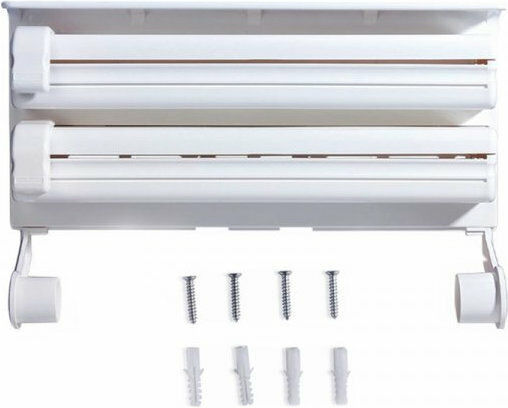Factory Wall Mounted Plastic Roll Dispenser White 38x25x10cm