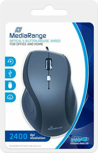 MediaRange MROS202 Verkabelt Maus Gray