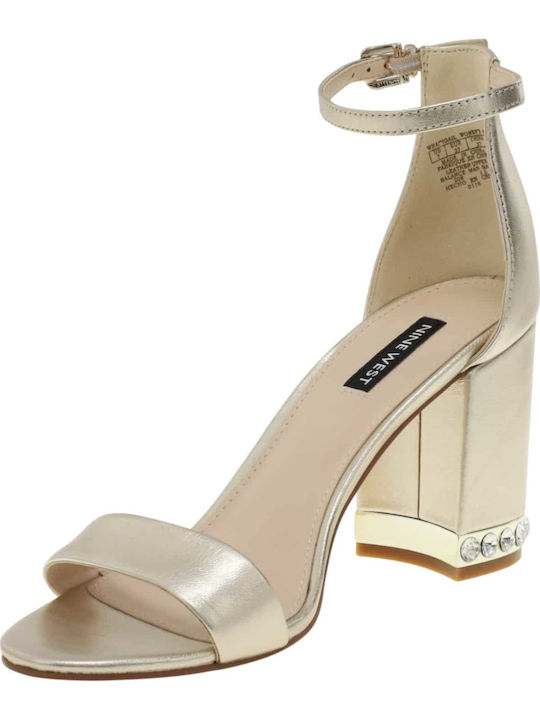 Abigail Leather Sandals Gold