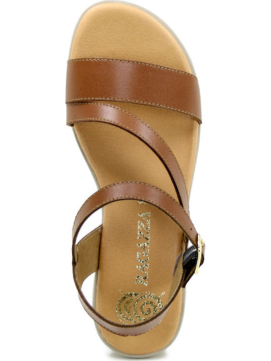 Women's Leather Platform Shoes Tabac Brown