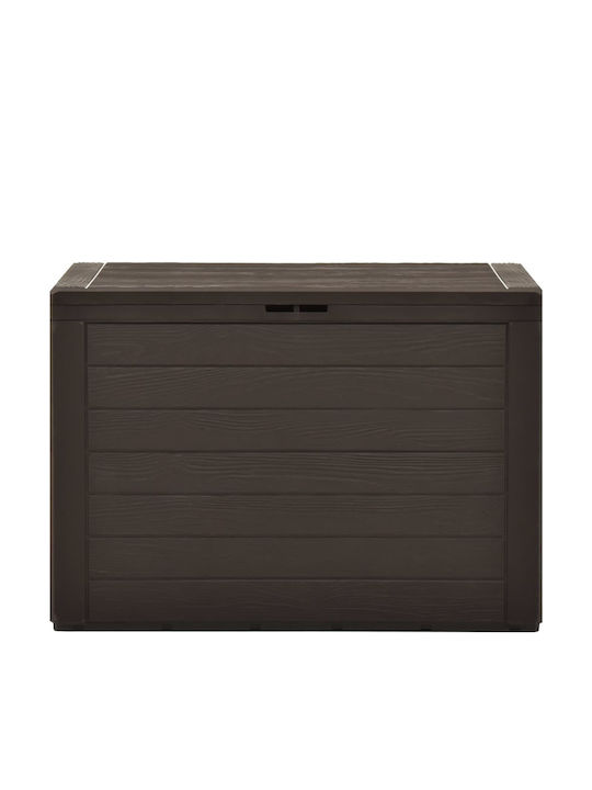 vidaXL Polypropylene Outdoor Storage Box 190lt Brown 78x44x55cm