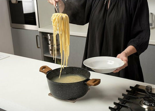Nava Acer Deep Slotted Pasta Spoon Stainless Steel Gray 32.5cm