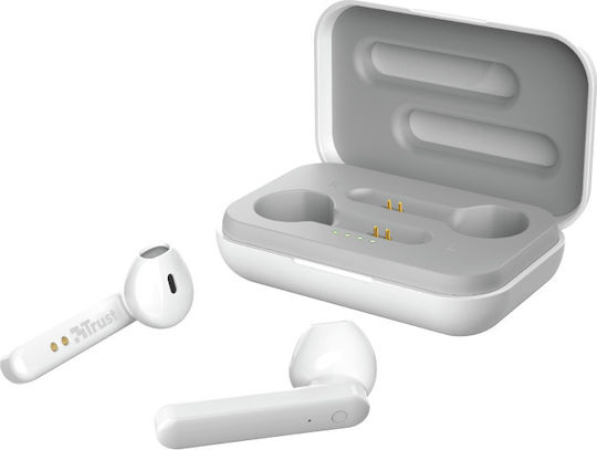 Trust Primo Touch Earbud Bluetooth Handsfree Earphones with Charging Case White