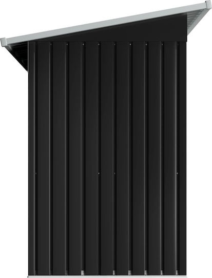 Metallic Garden Warehouse Galvanized Anthracite with Air Vents L1.9xW1.24xH1.81m