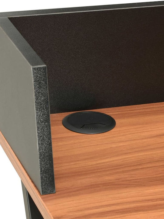 Birou Secretar Lemn Maro cu Picioare Metalice 80x50x84cm
