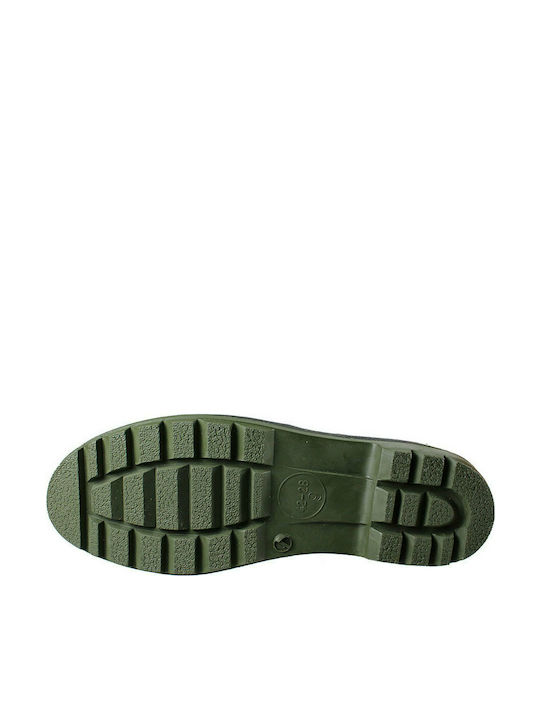 Tigar Non-Slip Work Wellies Knee with Fur Green