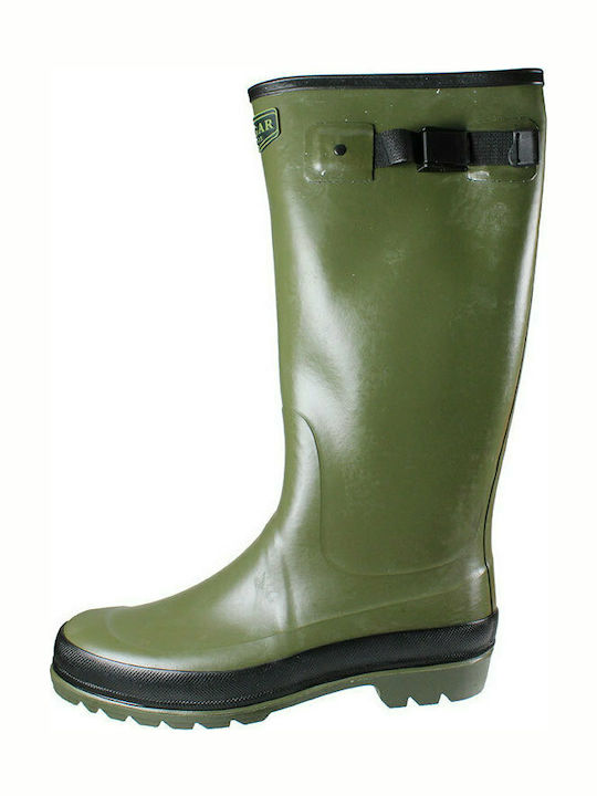 Tigar Non-Slip Work Wellies Knee with Fur Green