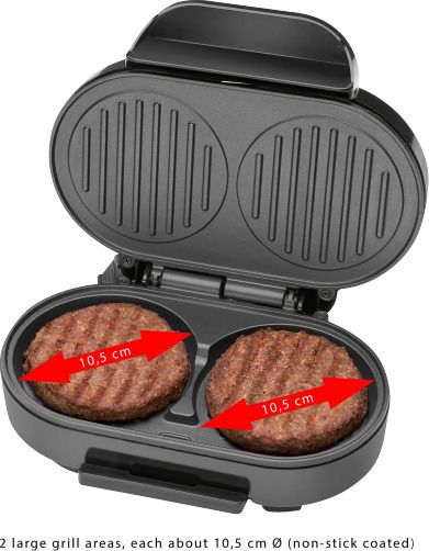 Clatronic HBM 3696 Hamburger Hamburger Maker 1000W