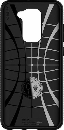 Spigen Rugged Armor Back Cover Σιλικόνης 2mm Μαύρο (Redmi Note 9)