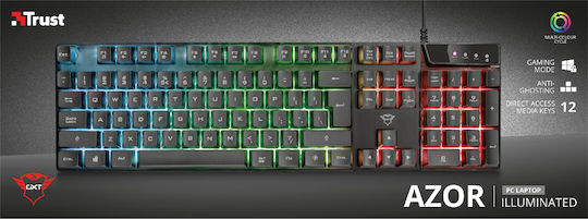 Trust GXT 835 Azor Gaming Πληκτρολόγιο με RGB φωτισμό (Ελληνικό)