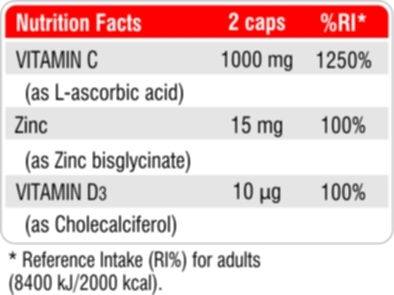 Fit & Shape Vitamin C Plus Multivitamin for Energy, Immune System Boost & Bone Health 1000mg 60 caps