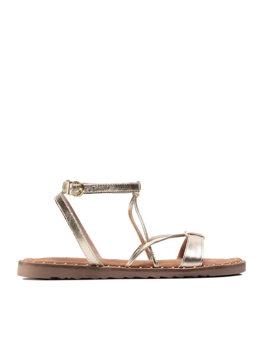 Marco Tozzi Women's Flat Sandals with Strap in Gold Color