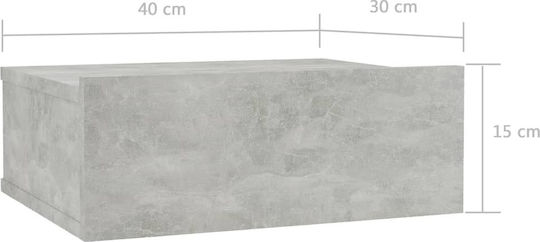 Nachttisch Grey Concrete 40x15x30cm
