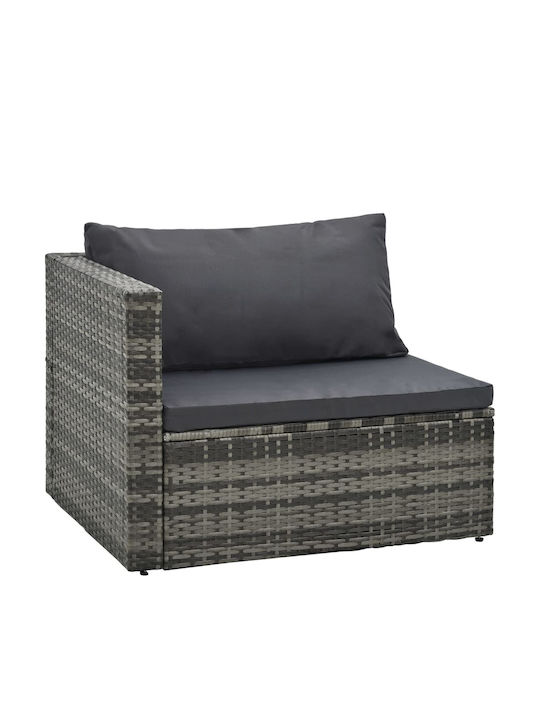 Set Cameră De Zi Exterior 5 Piese Gri Cu Perne