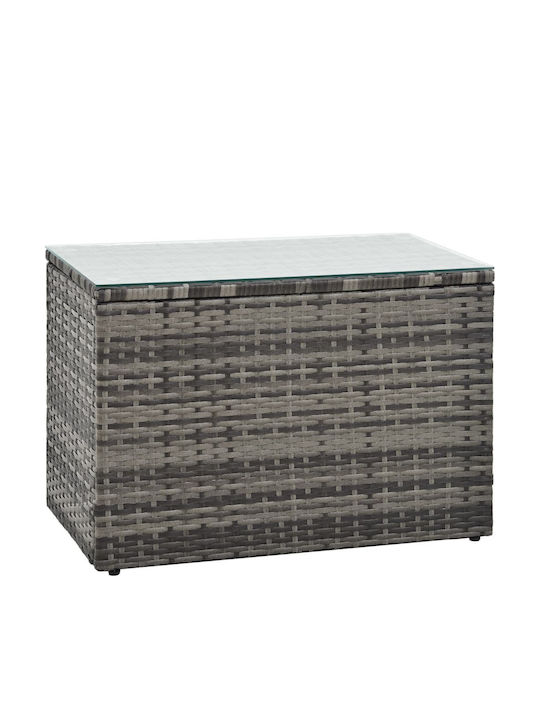 Set Cameră De Zi Exterior 5 Piese Gri Cu Perne