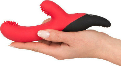Javida Nubby Silicone Rabbit Vibe Δονητής Rabbit 19cm Κόκκινος