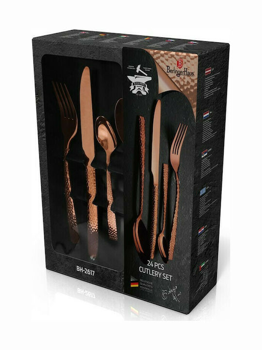 Berlinger Haus Black Smith Collection Σετ Μαχαιροπίρουνα Ανοξείδωτα Rose Gold 24τμχ