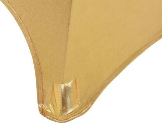 vidaXL Elastic Table Cover Gold Ø80cm 2pcs