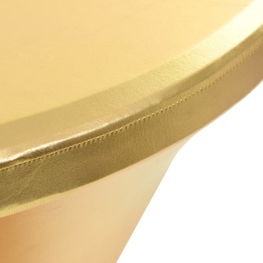 vidaXL Elastic Table Cover Gold Ø80cm 2pcs