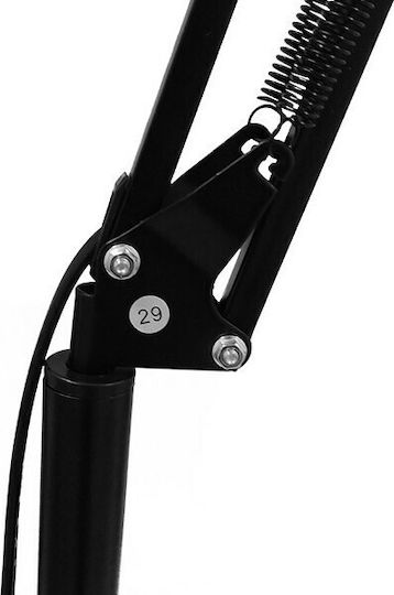GloboStar Audrey Vintage Lampa de podea Î190xL15cm. cu Soclu pentru Bec E27 Negru