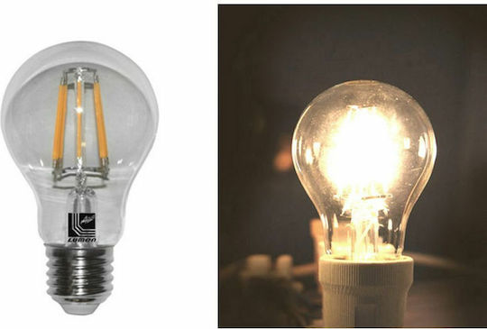 Adeleq Λάμπα LED 6W 107mm για Ντουί E27 και Σχήμα A60 Θερμό Λευκό 800lm
