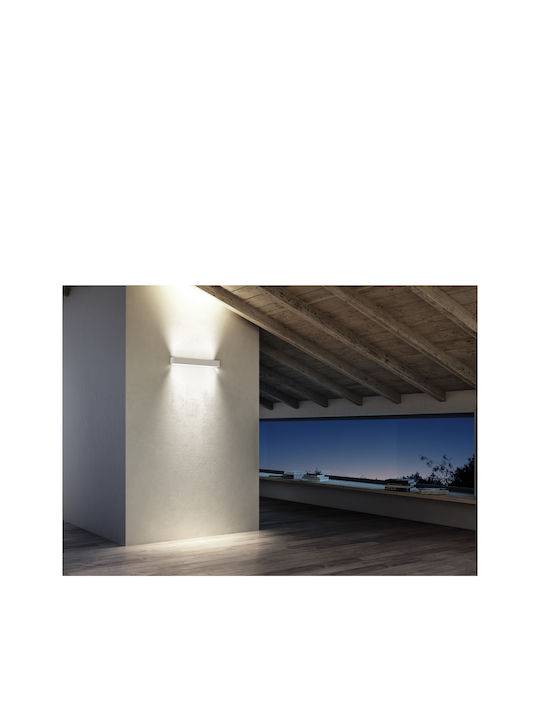 VK Lighting VK/02081/W/W Wall-Mounted Outdoor Ceiling Light LED IP65 20W with Warm White Light Double Beam 50x6x6εκ.