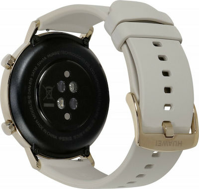 Huawei Watch GT 2 42mm Elegant Stainless Steel 42mm Waterproof with Heart Rate Monitor (Frosty White)