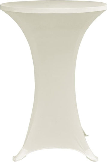 vidaXL Elastic Table Cover Beige Ø80cm 4pcs