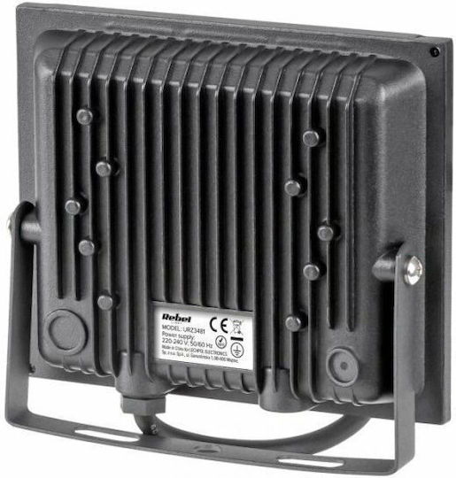 Rebel Στεγανός Προβολέας LED 20W Ψυχρό Λευκό 6500K IP65