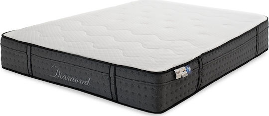 Pakketo Diamond Double Ergonomic Mattress Memory Foam / Foam 150x200x27cm with Independent Springs