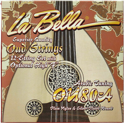 La Bella Set of Nylon Strings for Oud OU80-A Arabic Tuning