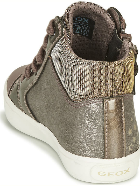 GISLI Παιδικά Sneakers High Ανατομικά Χρυσά